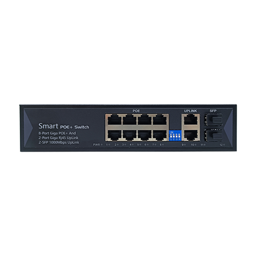 Mediaconvertoare WDM 2 Port SFP + 8 RJ45 GIGABIT POE + 2 UPLINK GIGABIT, MC2F8POE