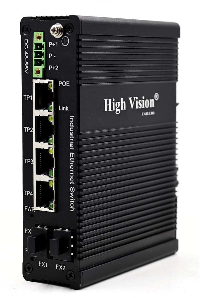 Mediaconvertoare WDM Industriale 2 Port SFP + 4 RJ45 GIGABIT POE, MC2F4POE-PRO